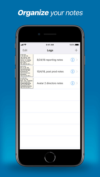 Emulate iPhone app Timecode Logs using MyAndroid
