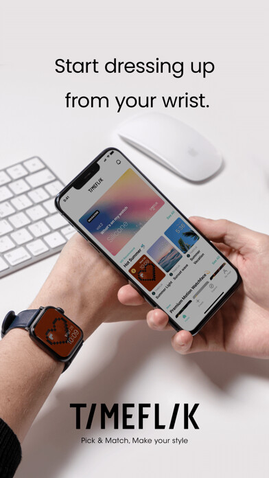 Emulate iPhone app TIMEFLIK Watch Face using MyAndroid