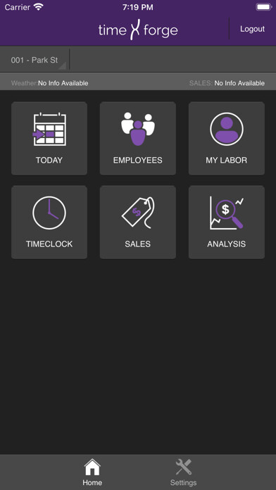 Emulate iPhone app TimeForge Manager using MyAndroid