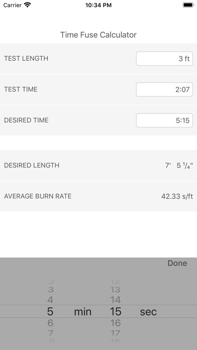 Emulate iPhone app Time Fuse Calculator using MyAndroid Emulate iPhone app Time Fuse Calculator using MyAndroid