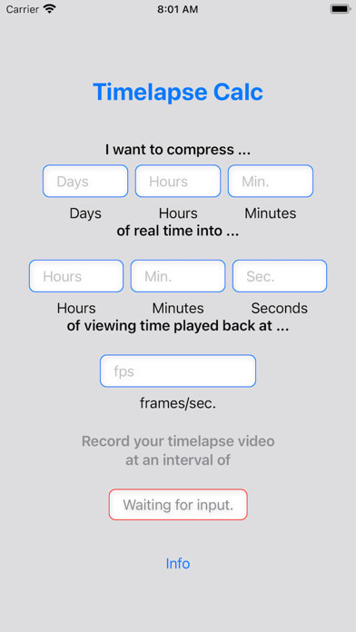 Emulate iPhone app Timelapse Calc using MyAndroid Emulate iPhone app Timelapse Calc using MyAndroid