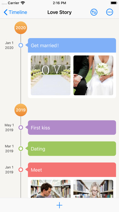 Emulate iPhone app Timeline - Diary and Notes using MyAndroid