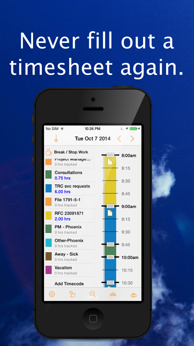 Emulate iPhone app Timelines Free - Easy and Powerful Time Tracker using MyAndroid Emulate iPhone app Timelines Free - Easy and Powerful Time Tracker using MyAndroid