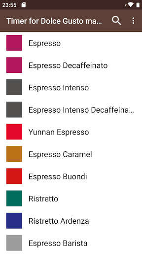 Run android online APK Timer for Dolce Gusto machines from MyAndroid or emulate Timer for Dolce Gusto machines using MyAndroid