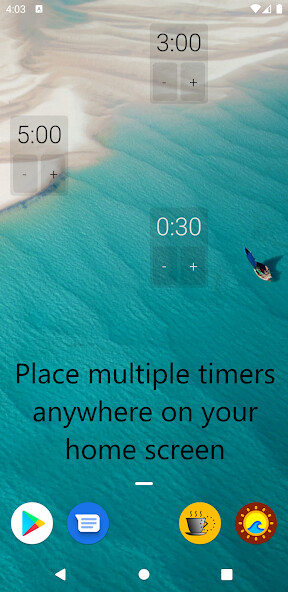 Run android online APK Timer Widget - Tea Time from MyAndroid or emulate Timer Widget - Tea Time using MyAndroid