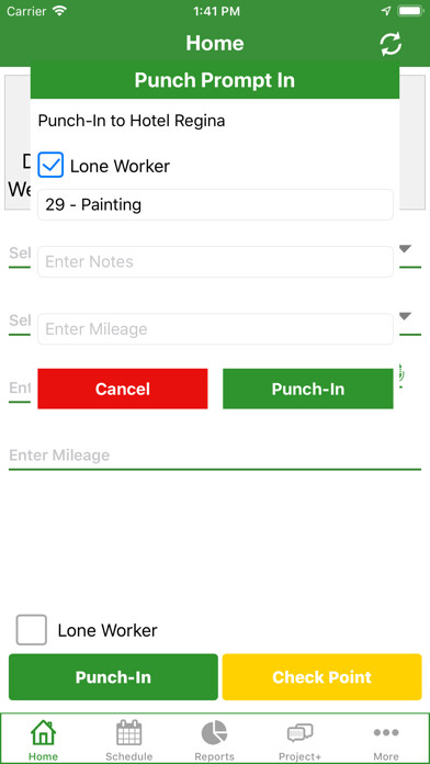 Emulate iPhone app Timesheet Mobile™ using MyAndroid