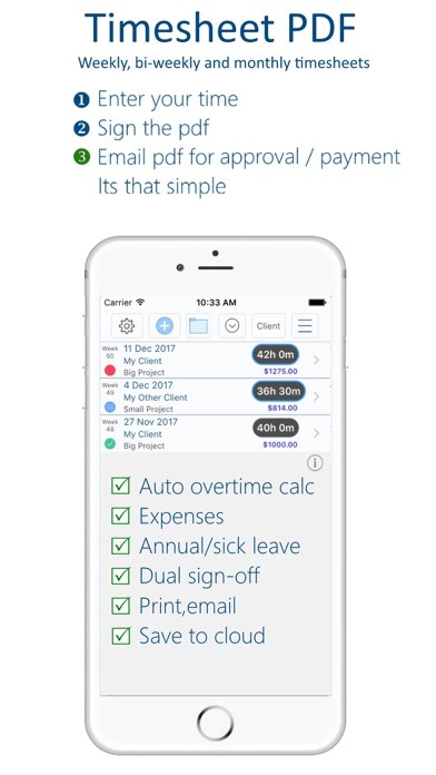 Emulate iPhone app Timesheet PDF using MyAndroid