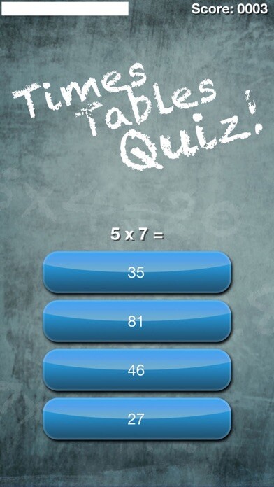 Emulate iPhone app Times Tables Quiz! using MyAndroid Emulate iPhone app Times Tables Quiz! using MyAndroid