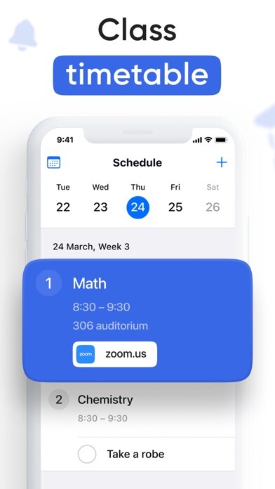 Emulate iPhone app Timetable. Class schedule. using MyAndroid Emulate iPhone app Timetable. Class schedule. using MyAndroid