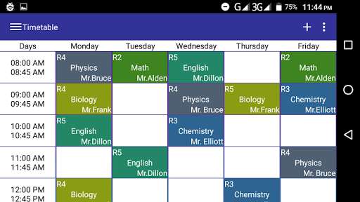 Run android online APK Timetable for student from MyAndroid or emulate Timetable for student using MyAndroid
