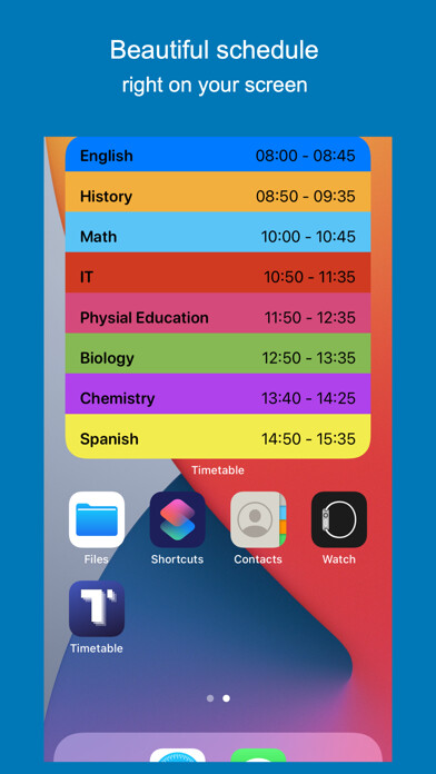 Emulate iPhone app Timetable school using MyAndroid Emulate iPhone app Timetable school using MyAndroid