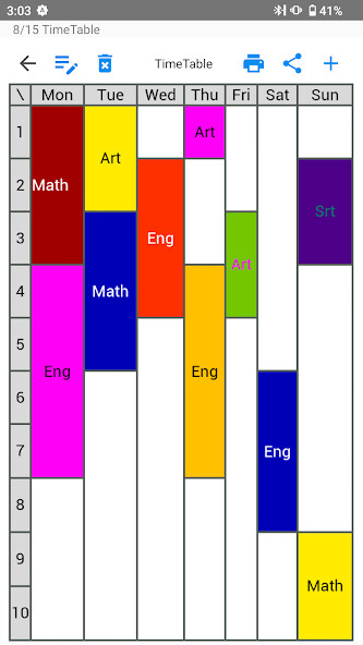 Emulate iPhone app Timetable ( Spread ) using MyAndroid Emulate iPhone app Timetable ( Spread ) using MyAndroid