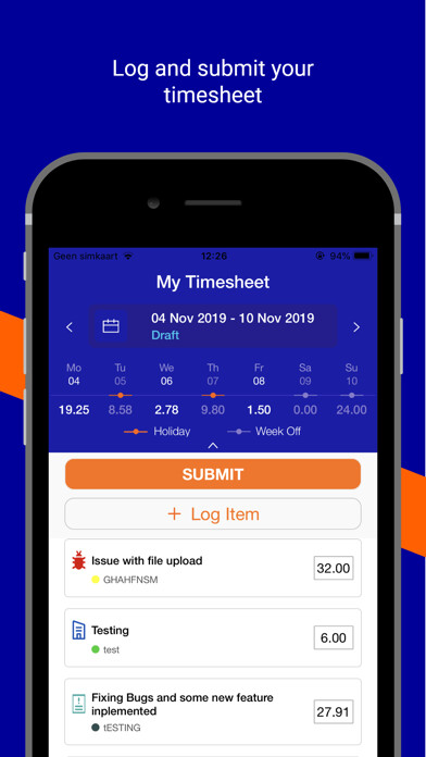 Emulate iPhone app Time Tracker by Agile Cockpit using MyAndroid Emulate iPhone app Time Tracker by Agile Cockpit using MyAndroid