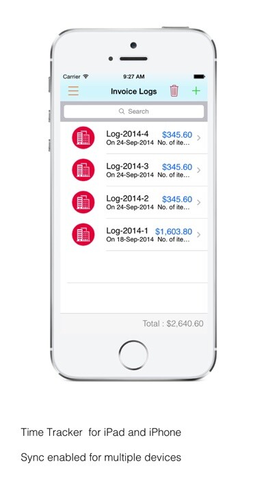 Emulate iPhone app Time Tracker Time invoice pdf using MyAndroid Emulate iPhone app Time Tracker Time invoice pdf using MyAndroid
