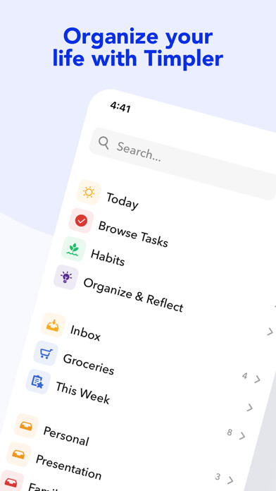 Emulate iPhone app Timpler: To-Do List & Habits using MyAndroid