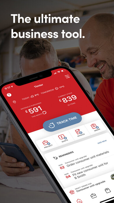 Emulate iPhone app Timter - for tradespeople using MyAndroid