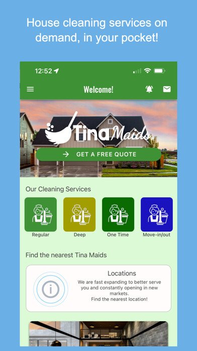 Emulate iPhone app Tina Maids using MyAndroid Emulate iPhone app Tina Maids using MyAndroid