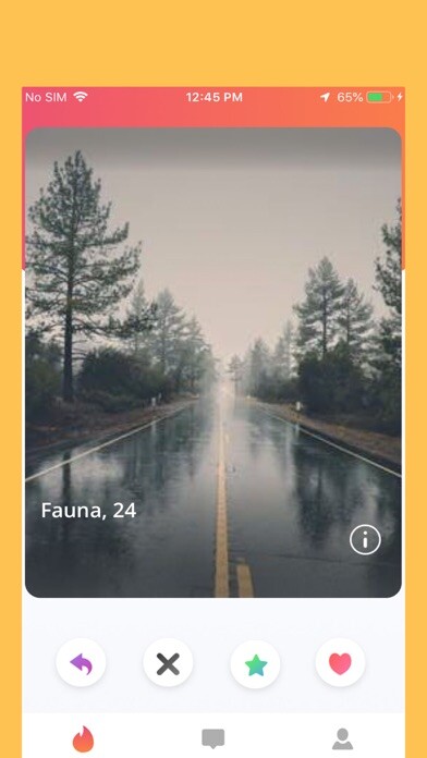Emulate iPhone app Tindo - Dating App using MyAndroid