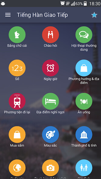 Run android online APK Tiếng Hàn Giao Tiếp - Ngữ Pháp from MyAndroid or emulate Tiếng Hàn Giao Tiếp - Ngữ Pháp using MyAndroid