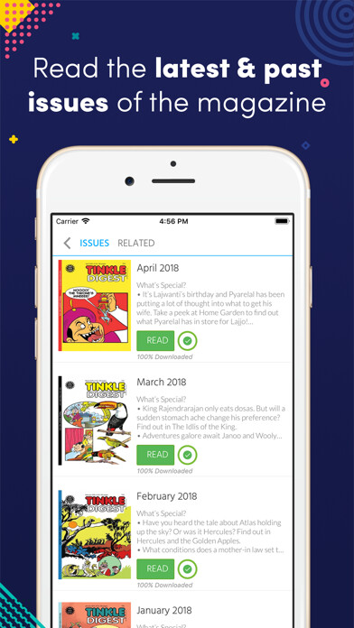 Emulate iPhone app TINKLE DIGEST using MyAndroid