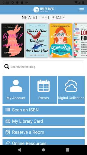 Run android online APK Tinley Park Public Library from MyAndroid or emulate Tinley Park Public Library using MyAndroid