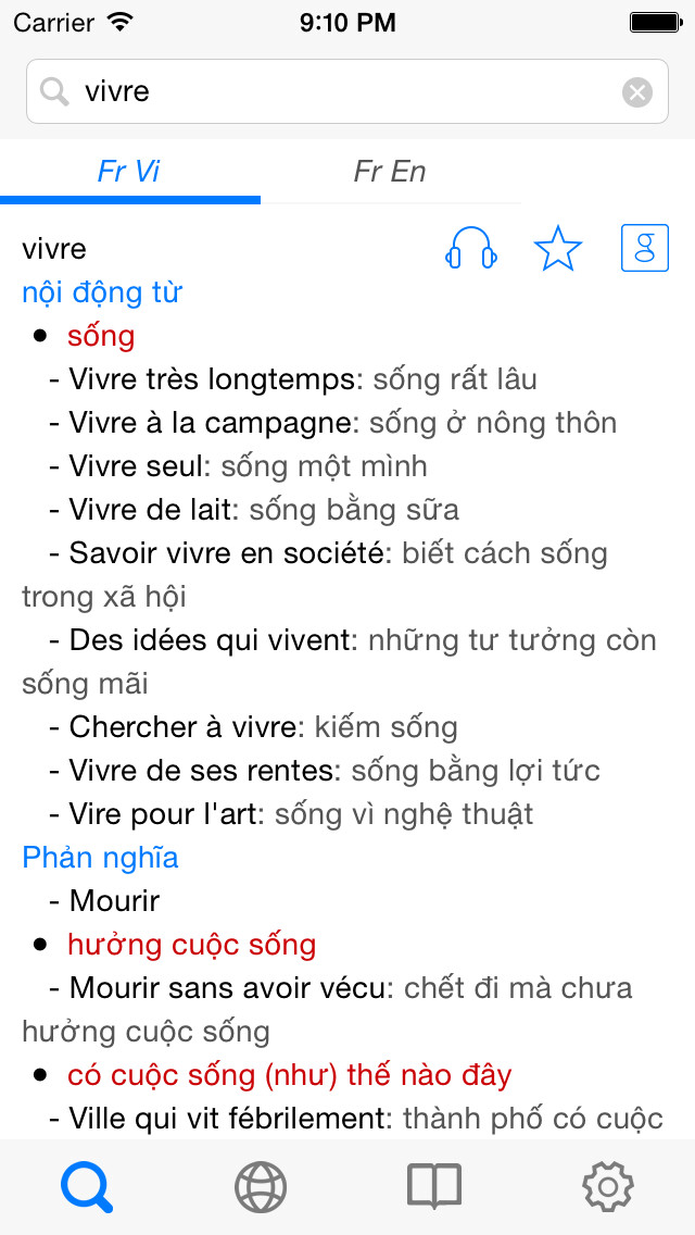 Emulate iPhone app Từ điển Pháp Việt, Việt Pháp, Pháp Anh, Anh Pháp - French Vietnamese English Dictionary using MyAndroid Emulate iPhone app Từ điển Pháp Việt, Việt Pháp, Pháp Anh, Anh Pháp - French Vietnamese English Dictionary using MyAndroid