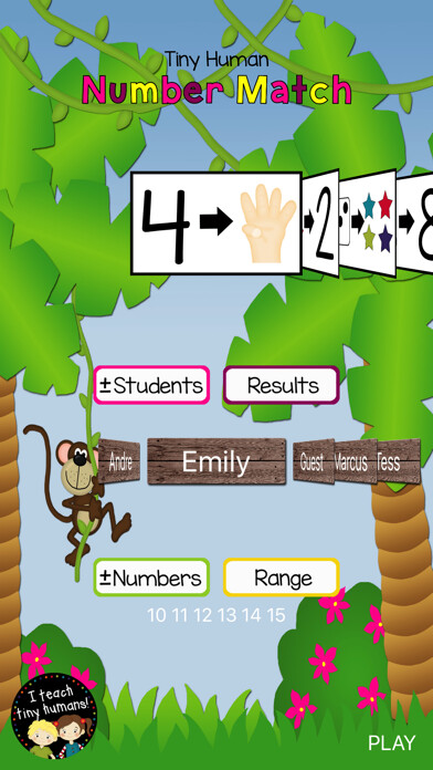 Emulate iPhone app Tiny Human Number Match using MyAndroid