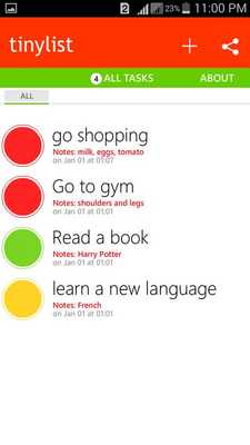 Emulate Android APK Tiny List - To do List Emulate Android APK Tiny List - To do List