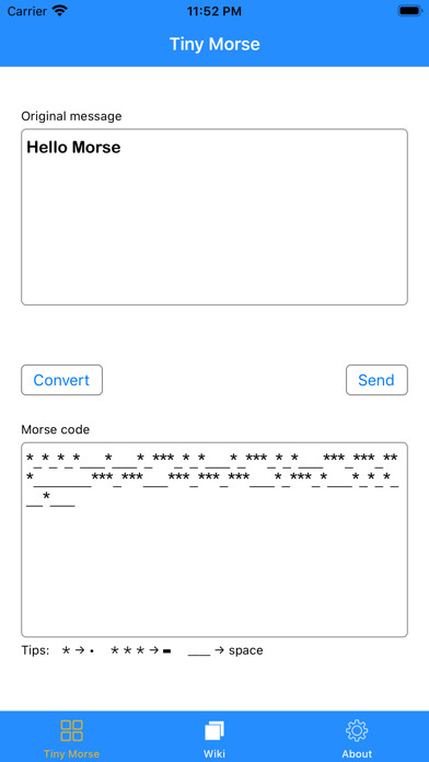 Emulate iPhone app Tiny Morse using MyAndroid Emulate iPhone app Tiny Morse using MyAndroid