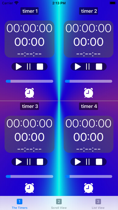 Emulate iPhone app Tiny Multi Timer using MyAndroid Emulate iPhone app Tiny Multi Timer using MyAndroid