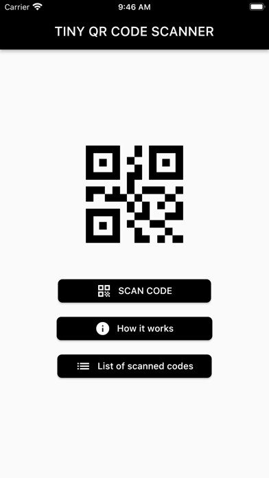 Emulate iPhone app Tiny QR code Scanner using MyAndroid