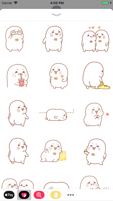 Emulate iPhone app Tiny Seal Animated Stickers using MyAndroid