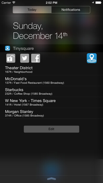 Emulate iPhone app Tinysquare for Foursquare using MyAndroid