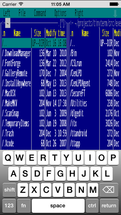 Emulate iPhone app TinyTERM Enterprise AS using MyAndroid