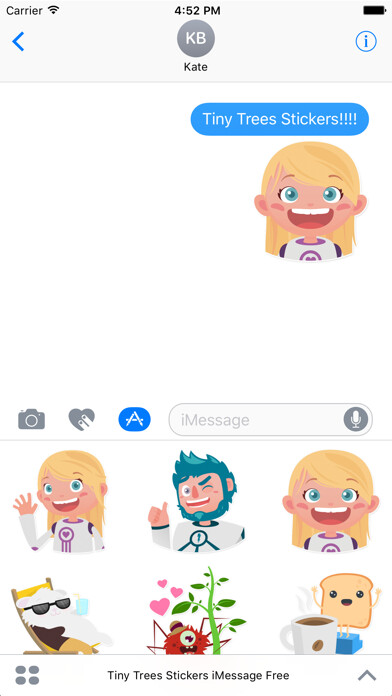 Emulate iPhone app Tiny Trees Basic Stickers for iMessage using MyAndroid Emulate iPhone app Tiny Trees Basic Stickers for iMessage using MyAndroid