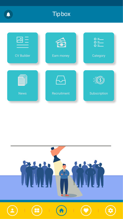 Emulate iPhone app Tipbox - searching jobs app using MyAndroid