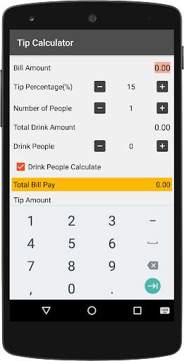 Run android online APK Tip Calculator : Split Tip from MyAndroid or emulate Tip Calculator : Split Tip using MyAndroid