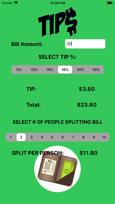 Emulate iPhone app TIP$: Fast Bill Calculator using MyAndroid Emulate iPhone app TIP$: Fast Bill Calculator using MyAndroid