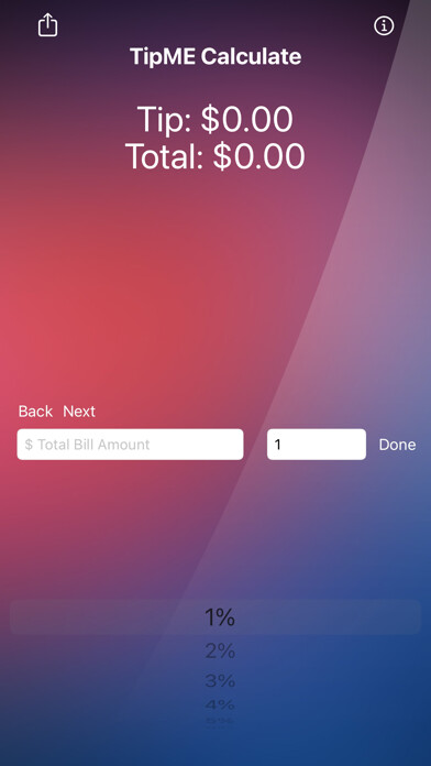 Emulate iPhone app TipME Calculate using MyAndroid Emulate iPhone app TipME Calculate using MyAndroid