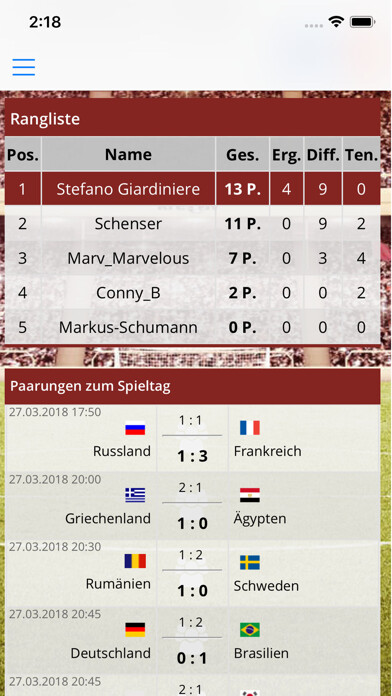 Emulate iPhone app Tippevent Tippspiel using MyAndroid Emulate iPhone app Tippevent Tippspiel using MyAndroid