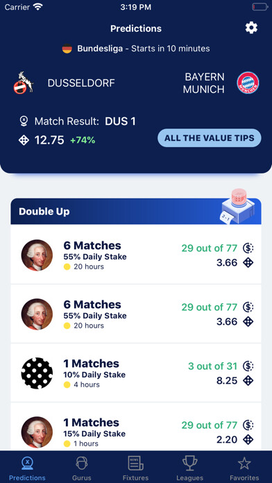 Emulate iPhone app Tipstar - football predictions using MyAndroid