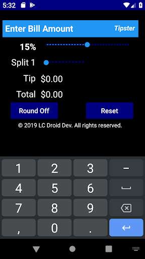 Run android online APK Tipster - Free Tip Calculator No Ads/Permissions from MyAndroid or emulate Tipster - Free Tip Calculator No Ads/Permissions using MyAndroid