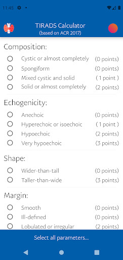 Run android online APK TIRADS Calculator from MyAndroid or emulate TIRADS Calculator using MyAndroid