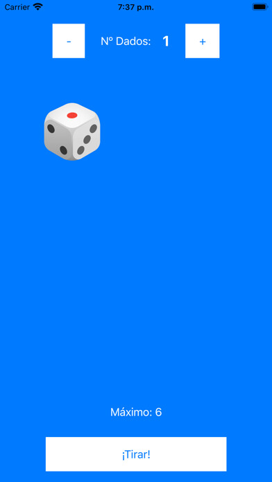 Emulate iPhone app ¡Tira los dados! using MyAndroid Emulate iPhone app ¡Tira los dados! using MyAndroid