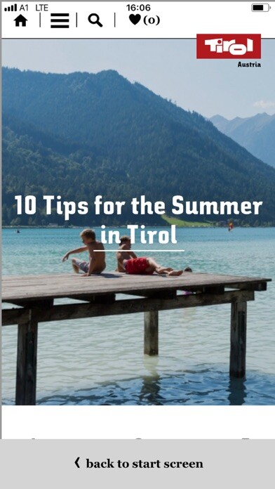 Emulate iPhone app Tirol Travel Guide using MyAndroid