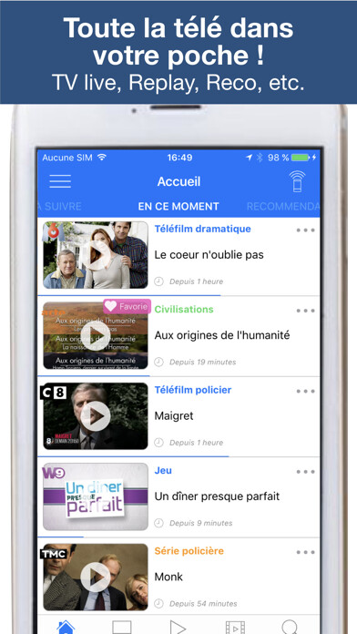 Emulate iPhone app TiVipedia, la Télé Augmentée using MyAndroid Emulate iPhone app TiVipedia, la Télé Augmentée using MyAndroid