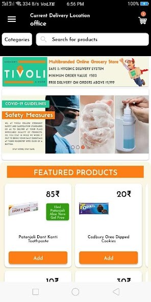 Run android online APK Tivoli - Multibranded Online Grocery Store from MyAndroid or emulate Tivoli - Multibranded Online Grocery Store using MyAndroid