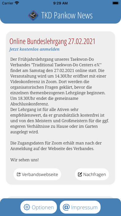 Emulate iPhone app TKD Pankow News App using MyAndroid Emulate iPhone app TKD Pankow News App using MyAndroid