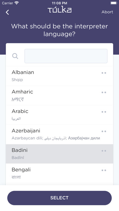 Emulate iPhone app Túlka using MyAndroid