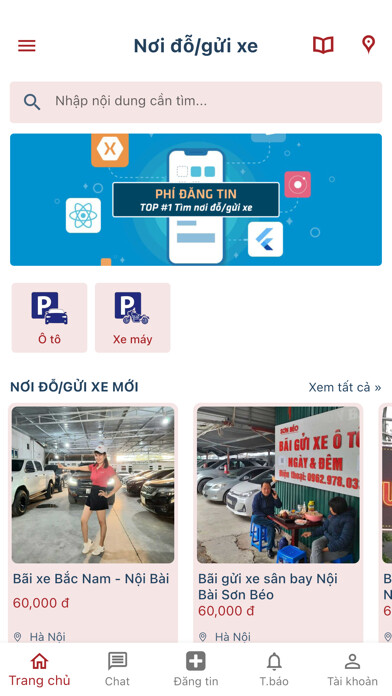 Emulate iPhone app Tìm nơi Đỗ/gửi xe using MyAndroid
